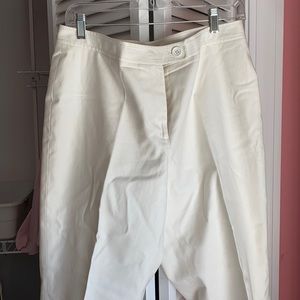 Ann Taylor dress pants cream cotton/Lycra size 14
